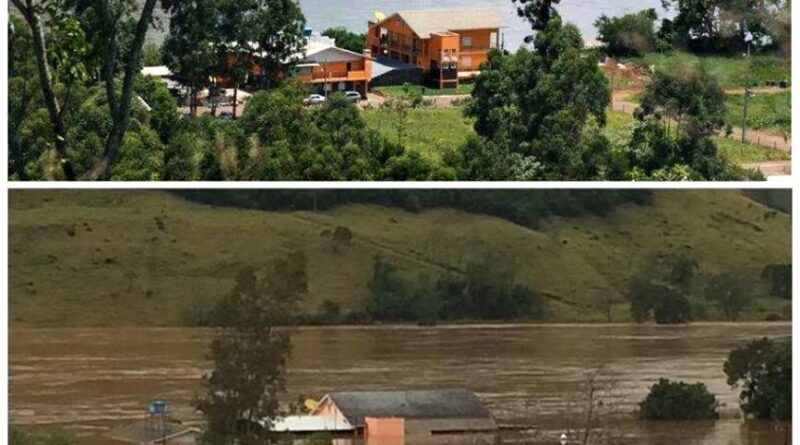 Situação alarmante - Pousada Recanto da Ilha Redonda antes e depois